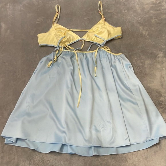 New! For Love & Lemons Pastel Papillon Embroidered Slip Dress 10979 - Picture 6 of 7